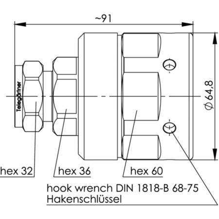 J01120G0088, Telegärtner - 7-16-DIN-разъем, 50 Ом : 1 шт.