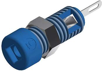 935980168, SKS-HIRSCHMANN MBI 1 - Лабораторное гнездо, Ø-контакта: 2 мм, синий : 1 шт.