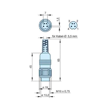 DIN-разъем с резьбовым соединением Hirschmann мAS 4100