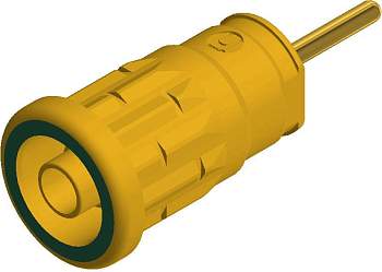 972363188, SKS-HIRSCHMANN SEP 2630 S1,9 - Лабораторное гнездо, Ø-контакта: 4 мм, желто-зеленый : 1шт