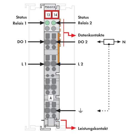 Модуль цифрового вывода ПЛК WAGO 753-513 