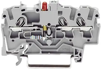 Светодиодная клемма WAGO 2002-1321/1000-413, 4 pin, 0.25мм² - 4мм², 24В, 25мА, конф: L, (1 шт)