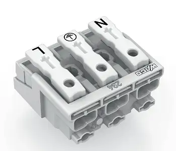 Разъем питания сети WAGO 294-4043, 3 pin, 0.5мм² - 1.5мм², 24А, (500 шт)