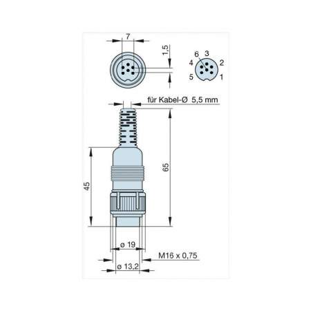 DIN-разъем с резьбовым соединением Hirschmann мAS 6100