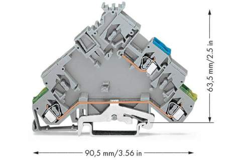 Клемма привода WAGO 280-593, 3 pin, 0.08мм² - 2.50мм², 400В, 20А, конф: L, (10 шт)