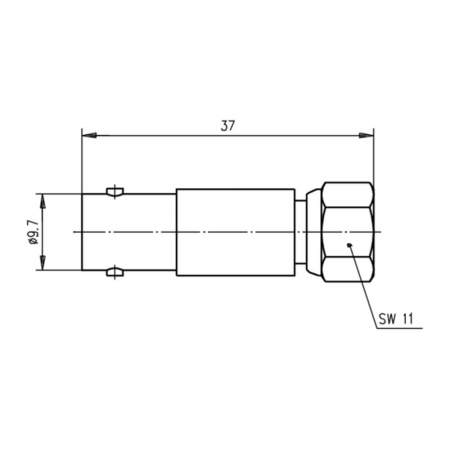 J01008A0031, Telegärtner - Коаксиальный BNC-разъем - F-разъем : 1 шт.