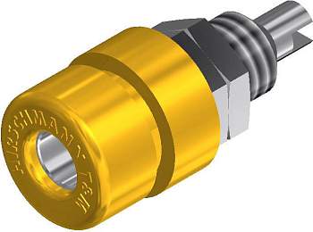 930166103, SKS-HIRSCHMANN BIL 30 - Лабораторное гнездо, Ø-контакта: 4 мм, желтый : 1 шт.