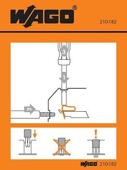 Наклейка с инструкцией WAGO 210-182, (100 шт)