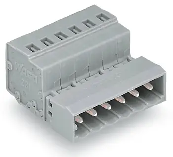 Штифтовая планка WAGO 231-616, 16 pin, 0.08мм² - 2.50мм², 320В, 12А, CS: 5мм, (25 шт)