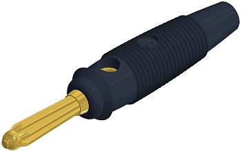 930727700, SKS-HIRSCHMANN BUELA 30 K AU - Пружинный штекер, Ø-контакта: 4 мм, черный : 1 шт.