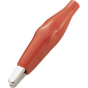 Щуп-зажим типа "крокодил" красный, 3 мм, длина: 35 мм, TRU COMPONENTS TC-ACR1RD203 : 1 шт.