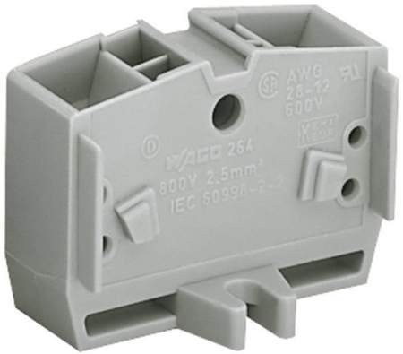 Клемма WAGO 264-331, 4 pin, 0.08мм² - 2.50мм², 800В, 24А, конф: L, (1 шт)