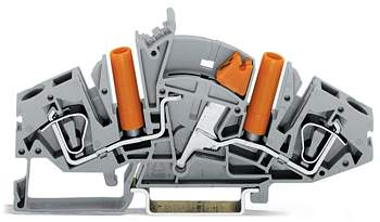 N клемма WAGO 282-821, 2 pin, 0.20мм² - 6мм², 500В, 30А, конф: L, (20 шт)