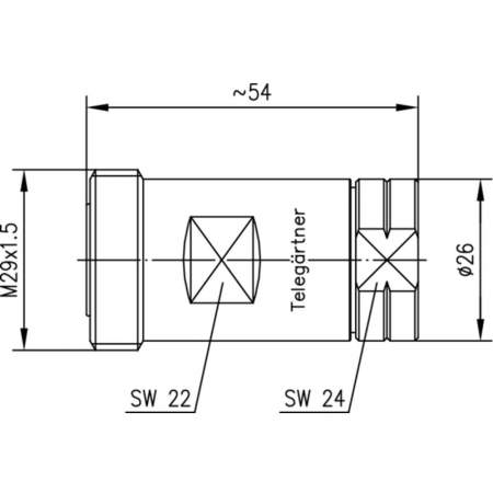 J01121B0114, Telegärtner - 7-16-DIN-разъем, 50 Ом : 1 шт.