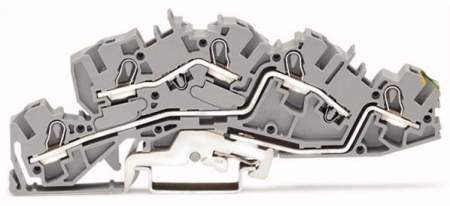 Промышленная клеммная колодка WAGO 2005-7645, 3 pin, 0.50мм² - 6мм², 250В, 36А, конф: L;L;Terre, (1 шт)