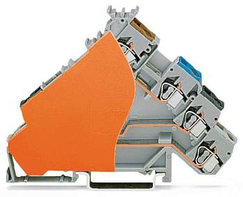 Клемма бесконтактного переключателя WAGO 280-588/280-323, 6 pin, 0.08мм² - 2.50мм², 125В, 5А, конф: L, (50 шт)