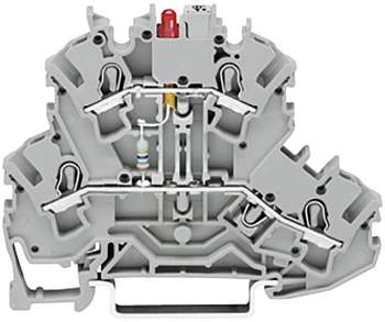 Двухуровневая диодная клемма WAGO 2002-2211/1000-410, 4 pin, 0.25мм² - 4мм², 250В, 500мА, конф: L, (1 шт)