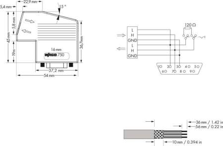 Разъем ПЛК WAGO 750-963 