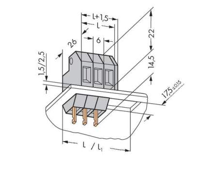 Быстроразъемная клемма WAGO 226-107, 1 pin, 0.08мм² - 4.00мм², 630В, 20А, CS: 6мм, (200 шт)