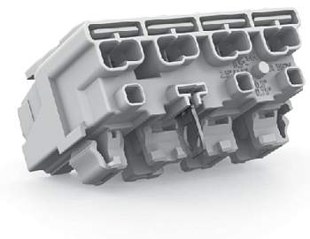 Разъем питания сети WAGO 294-8124, 4 pin, 0.5мм² - 2.5мм², 24А, (500 шт)