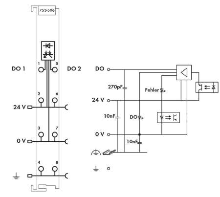 Модуль цифрового вывода ПЛК WAGO 753-506 