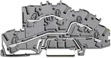 Промышленная клеммная колодка WAGO 2003-7645, 3 pin, 0.25мм² - 4мм², 250В, 32А, конф: L;L;Terre, (1 шт)