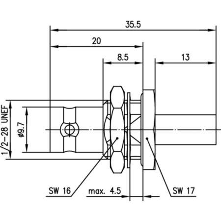 J01003A1260, Telegärtner - BNC-разъем, 75 Ом : 1 шт.