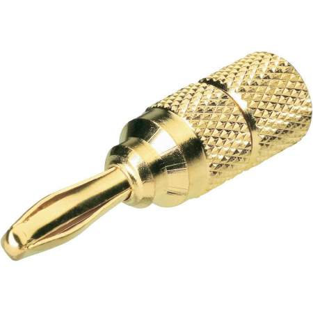 Разъем банан, позолоченный