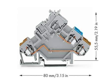 Клемма привода WAGO 280-562, 3 pin, 0.08мм² - 2.50мм², 400В, 20А, конф: L, (50 шт)