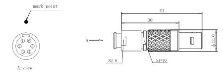 Разъем Weillen WLES13-7302-0007 (Аналог LEMO FGG.1B.306.CLAD)