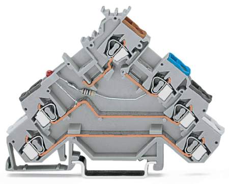 Клемма бесконтактного переключателя WAGO 280-580/281-434, 7 pin, 0.08мм² - 2.50мм², 24В, 20А, конф: L, (50 шт)