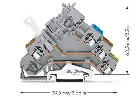 N клемма WAGO 280-576, 4 pin, 0.08мм² - 2.50мм², 400В, 10А, конф: L, (50 шт)