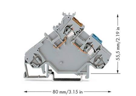 Клемма бесконтактного переключателя WAGO 280-564, 2 pin, 0.08мм² - 2.50мм², 400В, 20А, конф: L, (10 шт)