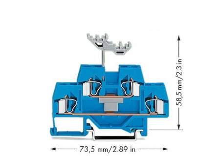 Двухуровневая клемма WAGO 281-629, 4 pin, 0.08мм² - 4мм², 500В, 26А, конф: N, (50 шт)