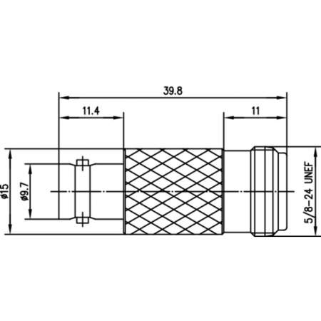 J01008A0088, Telegärtner - Коаксиальный BNC-разъем - N-разъем : 1 шт.