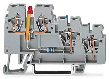 Клемма привода WAGO 270-572/281-434, 4 pin, 0.08мм² - 2.50мм², 24В, конф: L, (50 шт)
