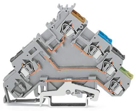 Клемма бесконтактного переключателя WAGO 280-571, 5 pin, 0.08мм² - 2.50мм², 250В, 6А, конф: L, (50 шт)