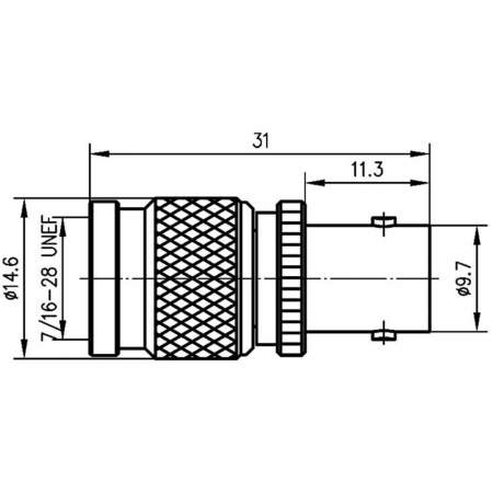 J01019B0000, Telegärtner - BNC-разъем - TNC-разъем : 1 шт.