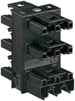 Сетевой распределитель WAGO 770-608, 2 pin, 250В, вилка, 5 x розетка, (1 шт)