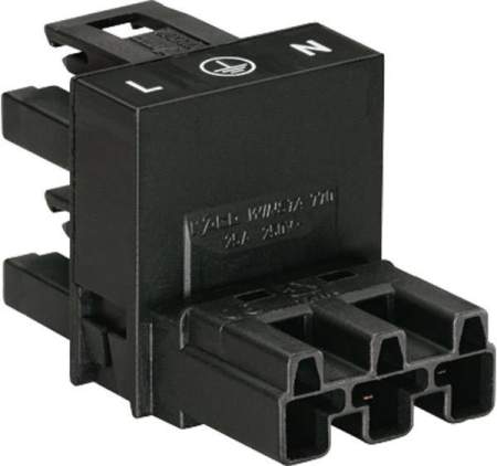 Сетевой распределитель H WAGO 770-636, 2 pin, 250В, вилка, 2 x розетка, (1 шт)