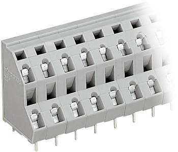 Двухуровневая клемма WAGO 736-502, 4 pin, 0.08мм² - 2.50мм², 630В, 21А, CS: 7.50мм, (1 шт)