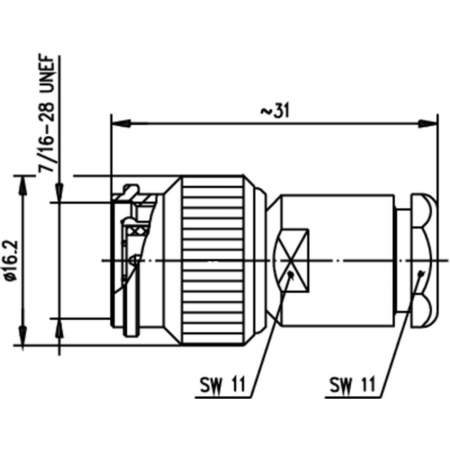 J01010A2608, Telegärtner - TNC-разъем, 50 Ом : 1 шт.