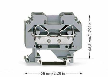 Клемма WAGO 283-101, 2 pin, 0.20мм² - 16мм², 800В, 76А, конф: L, (50 шт)