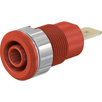 23.3060-22, Stäubli SLB4-F6,3 - Лабораторное гнездо, красный : 1 шт.
