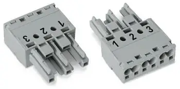 Разъем питания сети WAGO 770-283/081-000, 3 pin, 250В, 25А, (100 шт)
