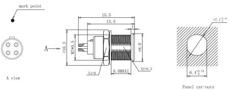 Разъем Weillen WLES13-7302-0069 (Аналог LEMO EGG.00.304.CLL)