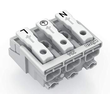 Разъем питания сети WAGO 294-5053, 3 pin, 0.5мм² - 1.5мм², 24А, (500 шт)