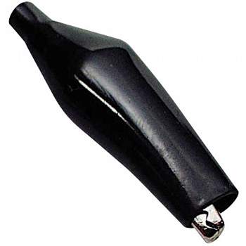 Щуп-зажим типа "крокодил" черный, 9 мм, длина: 28 мм, TRU COMPONENTS : 1 шт.