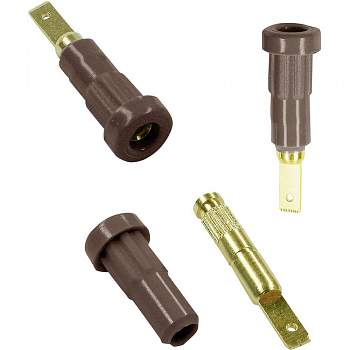 23.1011-27, Stäubli EB2 - Лабораторное гнездо, Ø-контакта: 2 мм, коричневый : 1 шт.