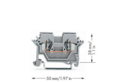 Клемма WAGO 280-601, 2 pin, 0.08мм² - 2.50мм², 800В, 24А, конф: L, (100 шт)